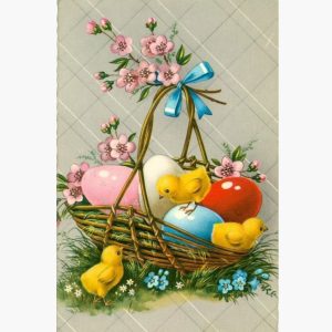 DECORATED WOODEN BOX - EASTER