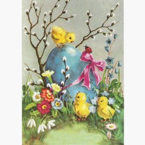 DECORATED WOODEN BOX - EASTER