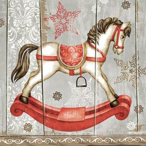 DECORATED WOODEN BOX - HORSE