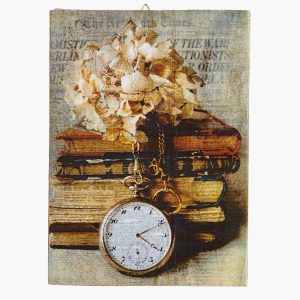 DECORATED WOODEN PICTURE - CLOCKS
