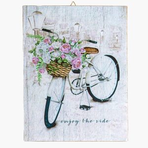 DECORATED WOODEN PICTURES - BICYCLES